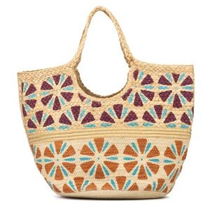 Olivia Miller Straw Tote Bag Beach Vacation Bag